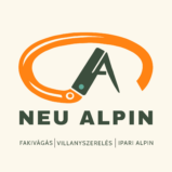 Neu Alpin logó – alpintechnikai fakivágás, villanyszerelés és ipari alpinizmus